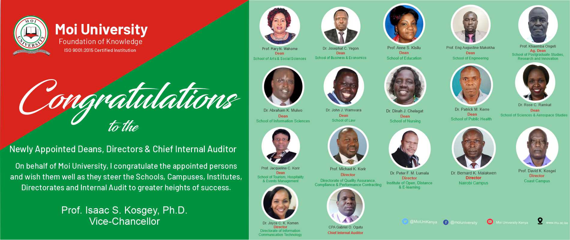 Dr Masibo Lumala appointed the Director IODeL at Moi University